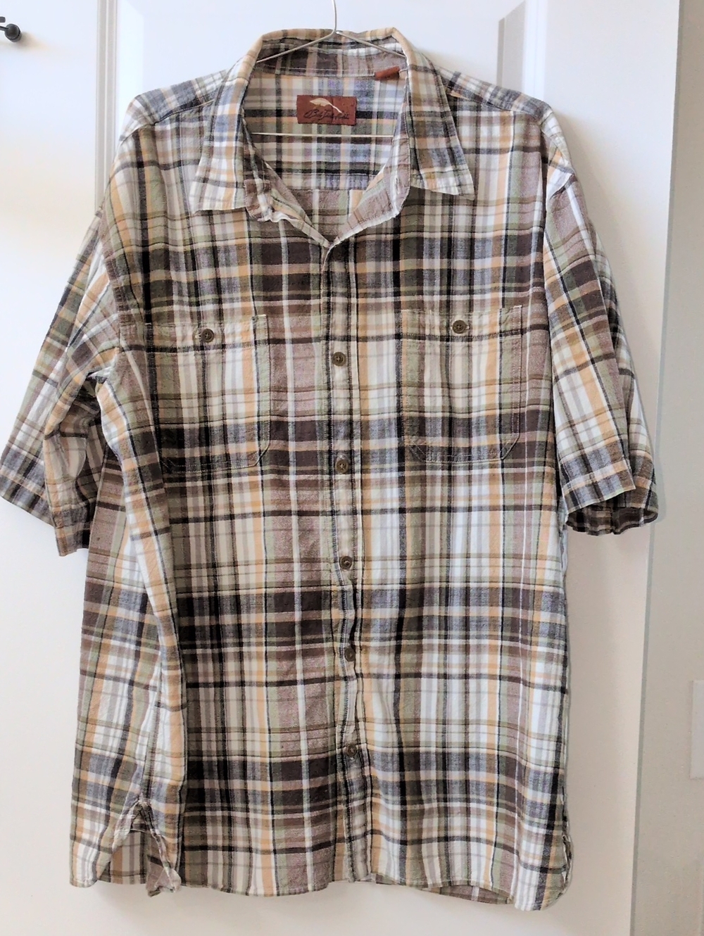 Bob Timberlake Men's Plaid Short-Sleeve Button-Up Shirt - 2XL